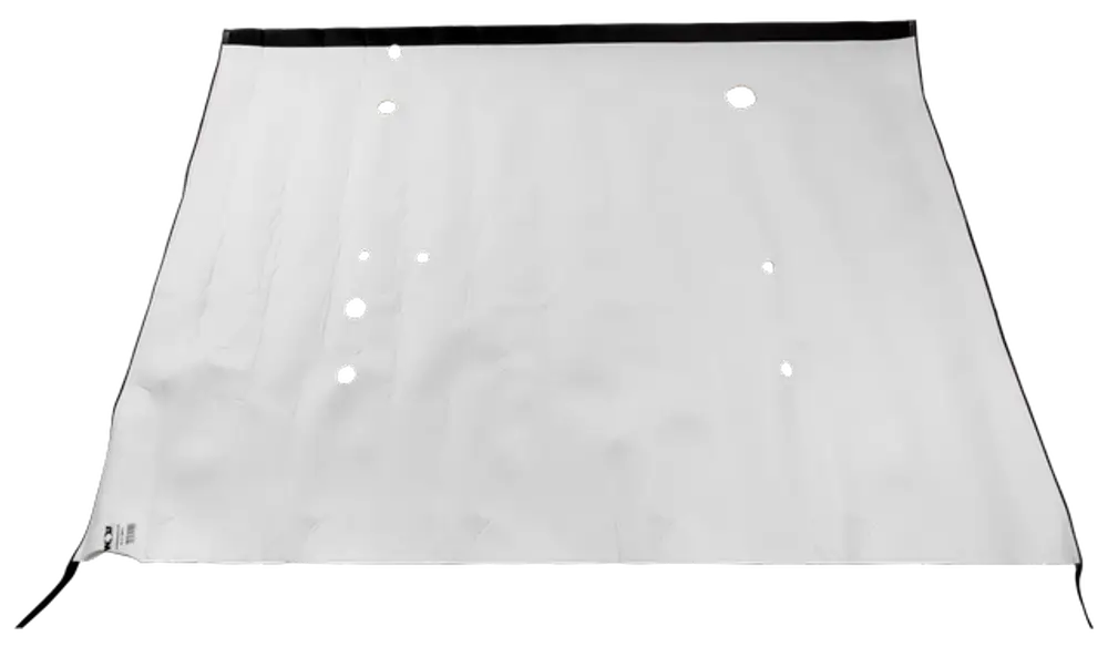 Weiße Mantelverkleidung in gerader Form mit sichtbaren Löchern, geeignet für die Wolf SE-2-200 HT Ausf.1, auf einem neutralen Hintergrund platziert.